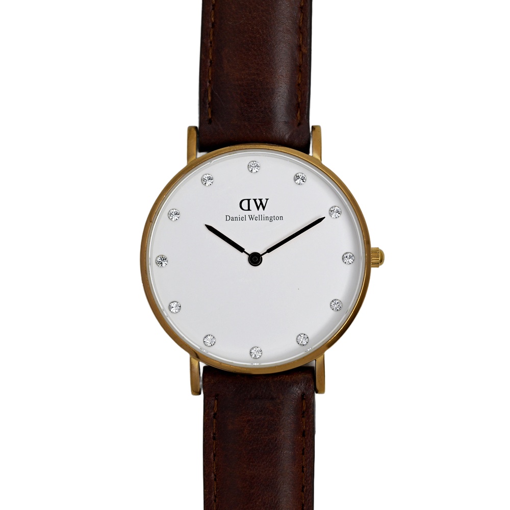 Daniel Wellington 34mm Rose Gold White Diamond Dial Unisex Watch